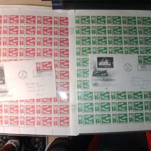 2 narcotics stamp sheets with first day covers